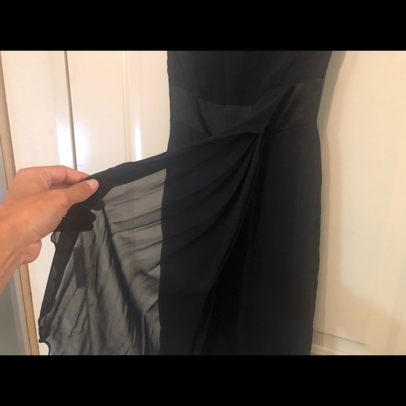 RED Valentino Cascade overlapping Black Dress Sz 0 - Picture 10 of 12